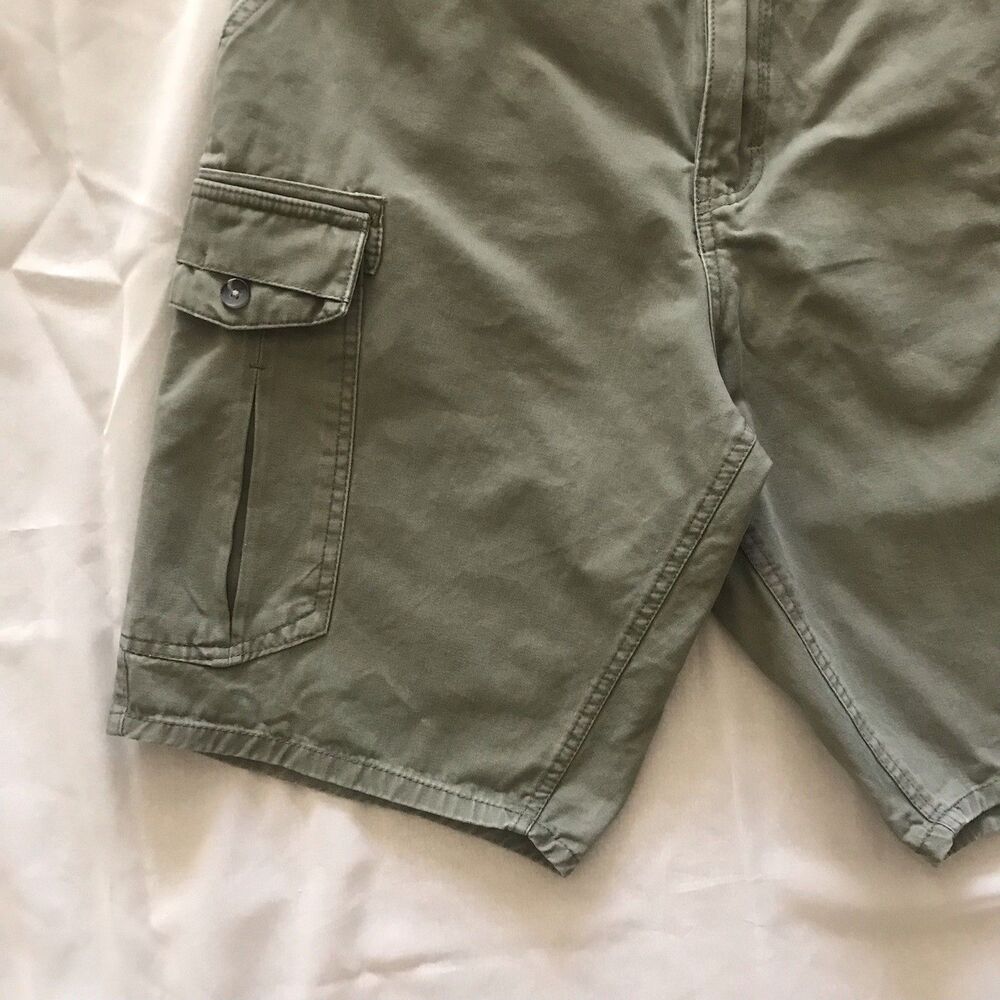 O'Neill Olive Green Outdoor Hiking Cargo Cotton Mens Shorts Size 31 - Picture 3 of 9